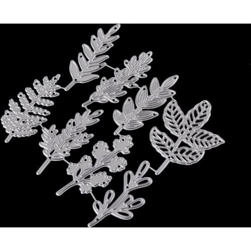 8pcs/set Leaves Metal Cutting dies Scrapbooking Craft Die Cuts foliage diy album Emboss Decoration Paper art Card make Stencil