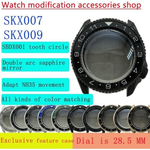 Skx007/SKX009 accessories SBDX001 gear driven rotary ring refit housing for Seiko 4R/NH35/NH36 movement diving watches