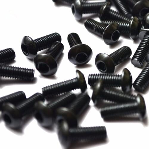 10PCS M8 Black 10.9 Button Dome Head Screw Round Head Bolts Mushroom Head Bolt M8*50/55/60/65/70/75/80/90/100mm