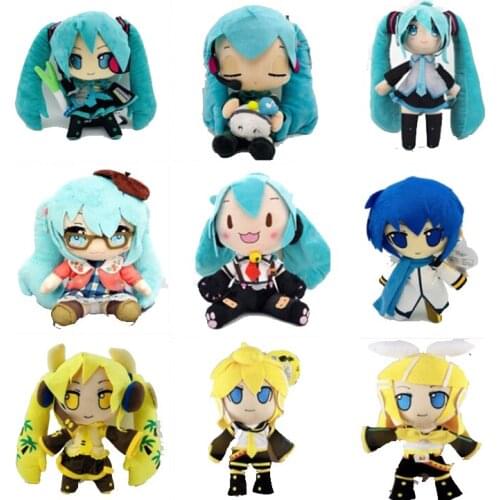 Hatsune Miku Blue hair beginning sound Hairen white head flower mute plush doll cute cartoon creative gift kawaii birthday gift