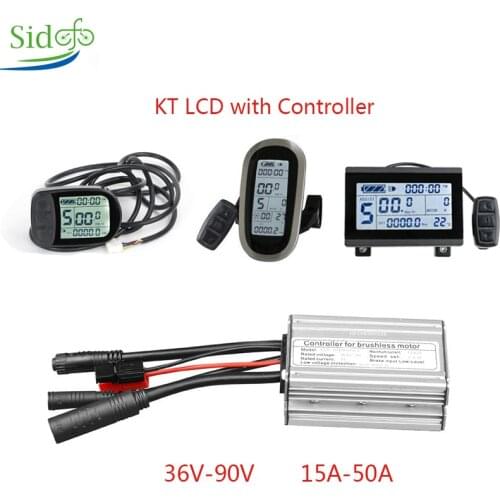 KT LC3/LCD5/LCD6 Display eBike KT Controller 36V/48V 250W1000W/3000W Kit For Bicycle Accessories DC Controller Electric Scooter