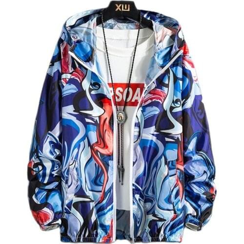 Spring and summer Jacket Men Lightweight Hooded Zipper Ultra-Thin Sunscreen Clothes Coat Windproof Outdoor Couples Sportswear