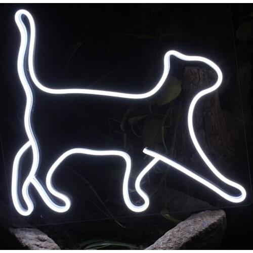 Custom Neon Sign Light Flex Led Animal Pet Dog White 3D Acrylic 12V Visual Art Wall Room Bedroom Ins Wall Party Decor Gift