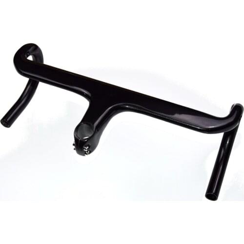 Newest Racing Road bike UD full carbon fibre handlebar aero drop bar stem integrated internal cable 400-440*90-120mm Free ship