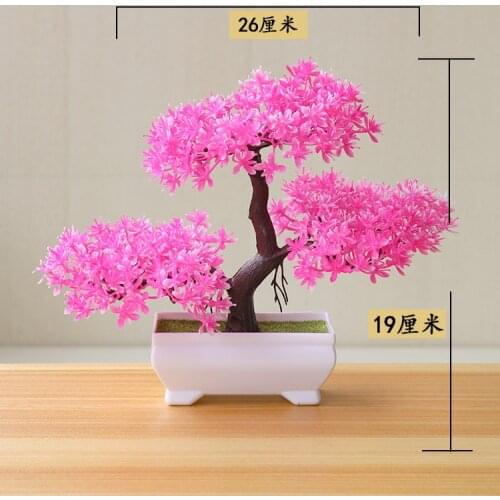 New Artificial Plants Bonsai Small Tree Pot Plants Fake Flowers Potted Ornaments for Home Decoration Hotel Garden Decor -30