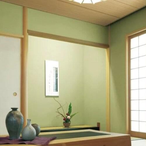Tatami wallpaper green plain color and room Japanese decorative wallpaper bedroom restaurant Japanese style Matcha green