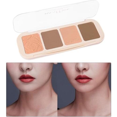 24g Waterproof Shadow Palette 4 in1 Makeup Supplies 4 Colors Contour Blush Bronzers Highlighting Shadow Powder Palette