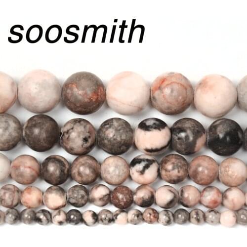 Soosmith 4 6 8 10 12/MM Natural Stone Beads Round Bead 15'' Loose Spacer Beads For Jewelry Making Diy