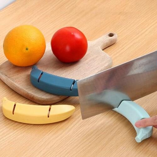 Banana Shape Sharpener Two-stage Whetstone Stones Compact Portable Kitchen Tools