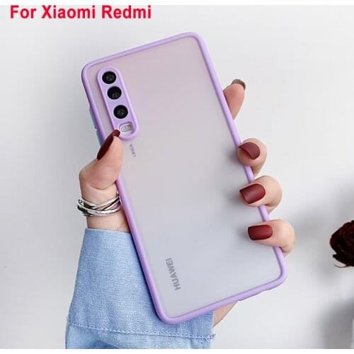 Camera Protection Bumper Phone Cases For Xiaomi Redmi 10X Matte Translucent Shockproof Candy Color Frame Back Cover