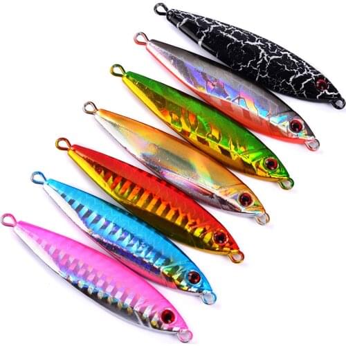 1pcs Metal Jigging Lead Alloy Fishing Lure 3D Eyes Artificial Sea Fishing Paillette Wobbler Artificial Hard Baits 14g/21g/30g