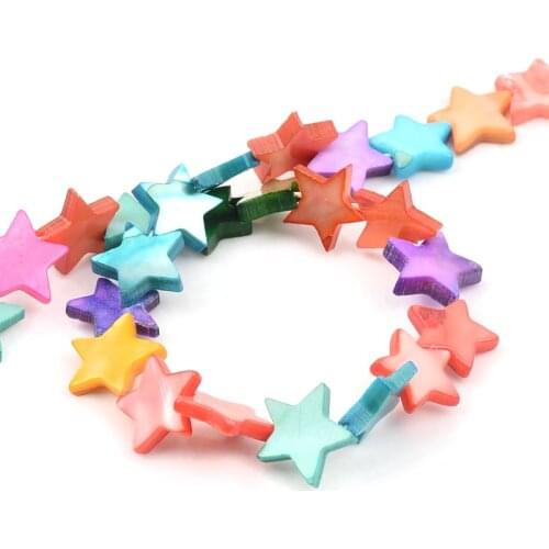 Mix Star Shape Shell Beads Natural Stone Beads For Jewelry Making DIY Bracelet Ear Studs Accessories 15' Wholesale
