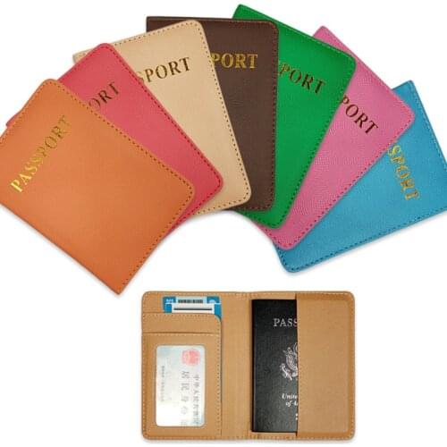 Ladies Men Portable Travel PU Passport Case Fashion Passport Case ID Card Storage Travel Accessories Business