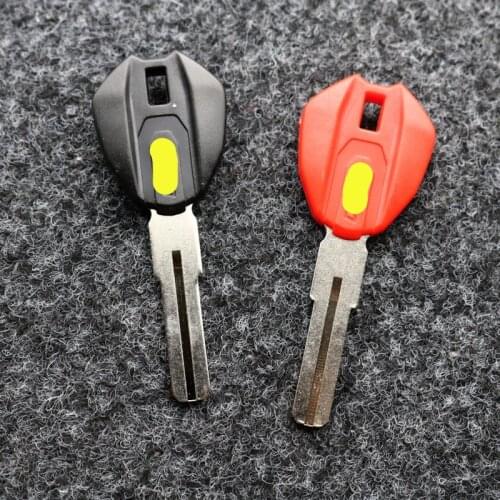 Black/Red Uncut Blade Keys For DUCATI Blank Key MONSTER 696 796 M1100S M1200S 821 848 1098 1199 1299 Motorcycle Accessories
