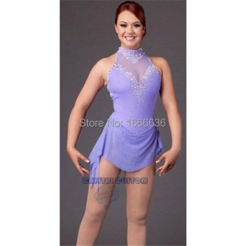Children Figure Ice Skating Dresses With Spandex New Brand Vogue Figure Skating Competition Customized Dress DR2990