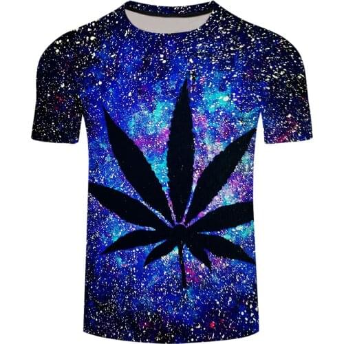 2021 Men Women T-shirt Weeds 3D Printed Cool Profound Bizarre Psychedelic Galaxy Space Tshirt Streetwear Child Casual T shirt