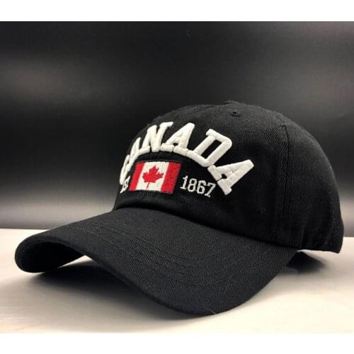 Hot Simple Canada Letter Embroidery Baseball Caps Snapback Hat for Men Women Leisure Hat Strapback Cap Wholesale