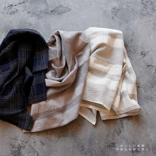 Blue simple style striped jacquard Cotton Napkins 60X42cm