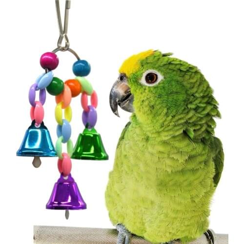 Colorful Parrot Toys Suspension Hanging Bridge Chain Pet Bird Parrot Chew Toys Bird Toys For Parrots Birds Home Decoration