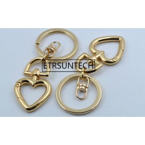 Heart Shape Metal Swivel Clasp Lanyard Snap Hook Spring Claw Clasps Keyring Keychain Decoration Accessories