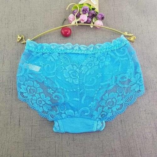 Modal+High quality) multi-color Sexy cozy comfortable Lace Briefs thongs Underwear Lingerie for women panties 86612 3pcs/lot