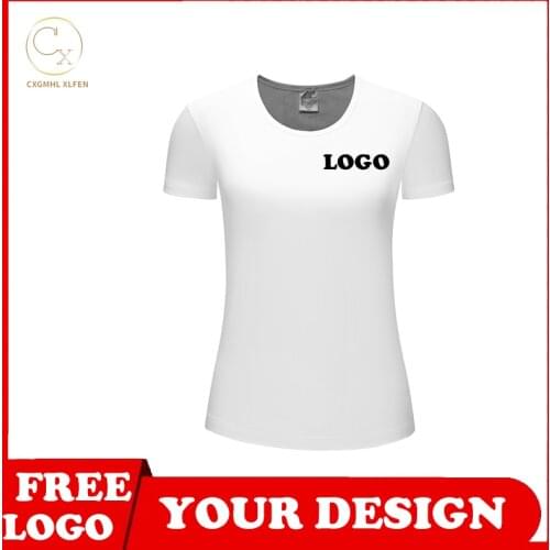 Fashion New Product High-end Modal Material White T-shirt Ladies High-end Customized Logo Printing Brand Text