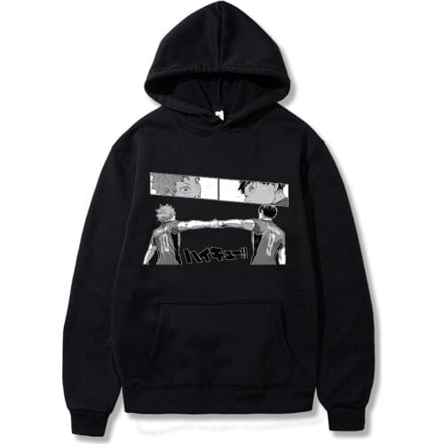Harajuku Men Hoodie Haikyuu Hoodie Kuroo Anime Bokuto Manga Shoyo Volleyball Long Sleeve Hoodies Streetwear Clothes