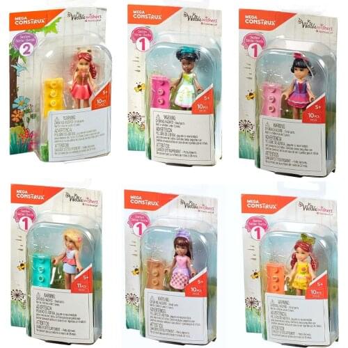 Mega Construx Welliewishers Willa Kendal Camille Emerson Building Blocks Set Mini Figure Educational Toys Childrens Gifts