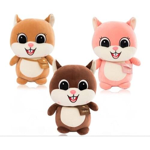 New toy cartoon squirrel plush toy squirrel with bag ,soft toy birthday gift h0044