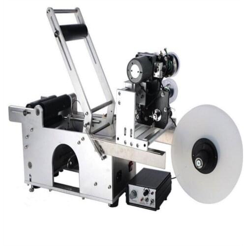 Newest low price bottle labeling machine with hot stamping code printer