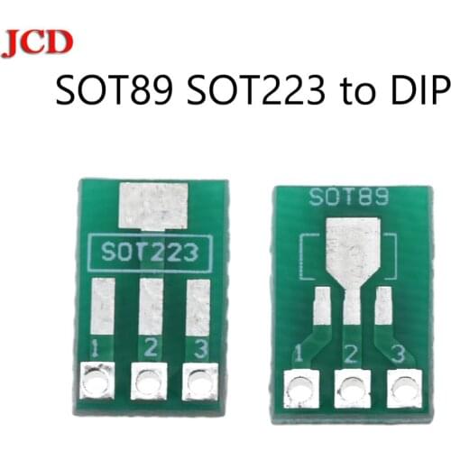 JCD New SOT89 SOT223 to DIP PCB Transfer Board DIP Pin Board Pitch Adapter keysets SOT-89 SOT-223 Transfer to DIP