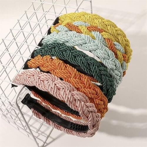 Fashion Headbands for Women Hair Hoop Colorful Solid Color Personality Twist Hair Band Girls Hair Accessories Headband Headdress