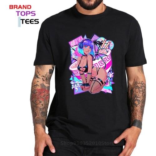 Sexy Japan Demon dream girl T Shirt women men Spicy Waifu Material Ahegao T-shirt hot sale Funny Ramen Mashup Tshirt hombre