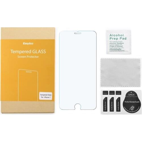 EasyAcc Screen Protector for iPhone SE 2020 iPhone 7 8 Tempered Glass Bubble Free Anti-scratch 9H Hardness Ultra Clear Protector