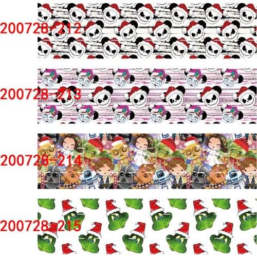 FLRARIBBONS 22mm 38mm 75mm christmas cartoon ribbon