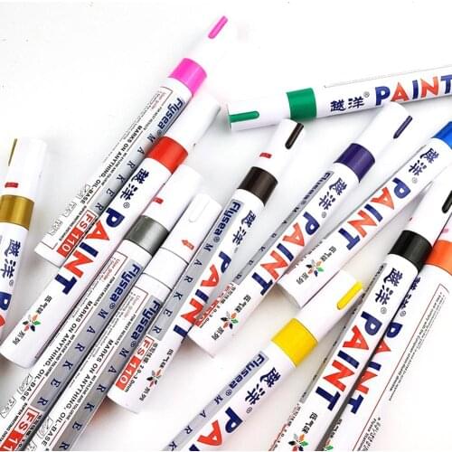 5 Color Waterproof Car Wheel Tire Oily Car Paint Pen Painting Mark Pen Auto Rubber Tyre Tread CD Metal Permanent Paint Marker