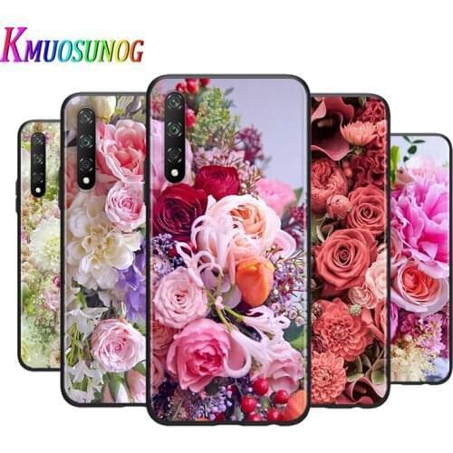 Peony Rose Flower Ball For Huawei Y9S Y6S Y8S Y9A Y7A Y8P Y7P Y5P Y6P Y7 Y6 Y5 Pro Prime 2020 2019 Silicone Phone Case