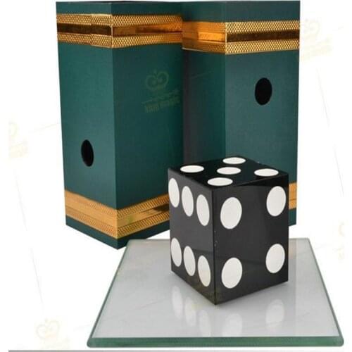 Dice Penetration Glass Impossible Die Penetration,Stage Magic Tricks,Illusions,Mentalism Magia Props, Magician