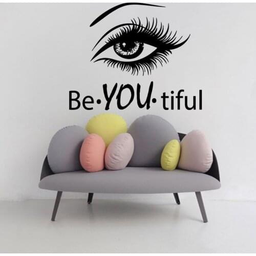 Salon Sticker Woman Barber Hair Beauty Spa Decal Posters Vinyl Wall Art Decals Decor Decoration Mural Salon Sticker