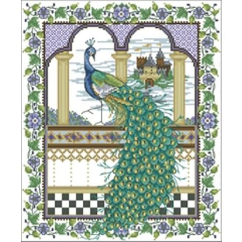 TOP Garden peacock patterns Counted Cross Stitch 11CT 14CT 18CT DIY Cross Stitch Kits Embroidery Needlework Sets