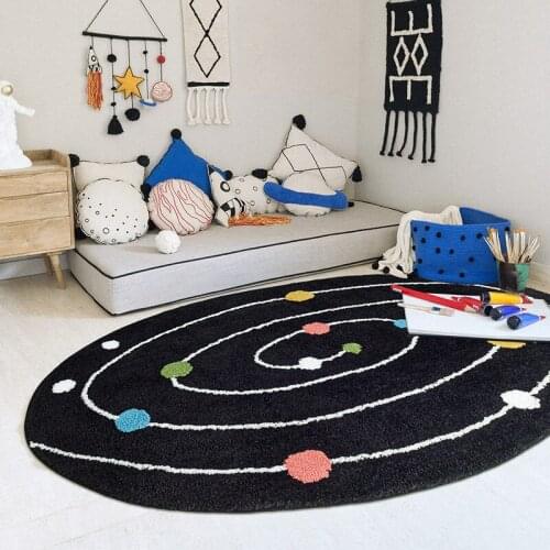 Universe Rug Soft Fluffy Chic Bedroom Bedside Carpet Area Floor Pad Bathroom Mat Baby Kids Room Aesthetic Home Nursery Decor