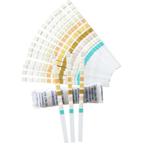 URS-10T 100strips Urinalysis Reagent Test Paper 10 Parameters Urine Test Strips Leukocytes Nitrite Urobilinogen Protein pH 63HF