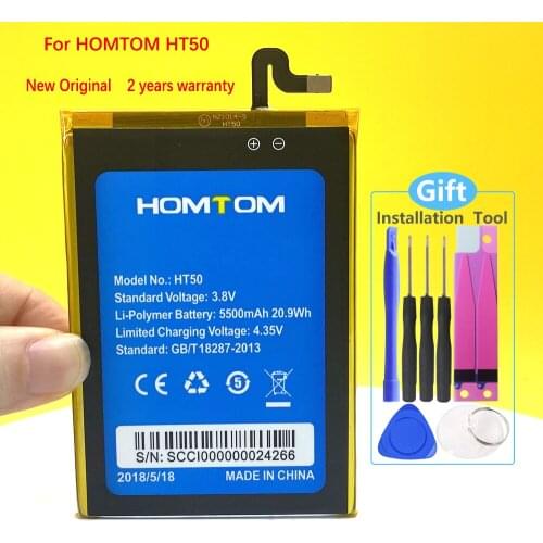 In Stock NEW 5500mAh Battery For HOMTOM HT50 Moble Phone+Tracking Number