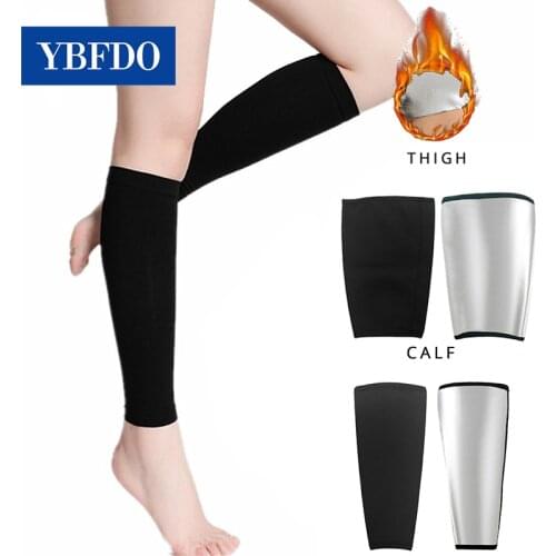 YBFDO 2021 Selling Slim Thigh Trimmer Leg Shaper ion coating Slimming Calf Sweat Sauna Shapewear Toned Muscles Band Thigh Wrap