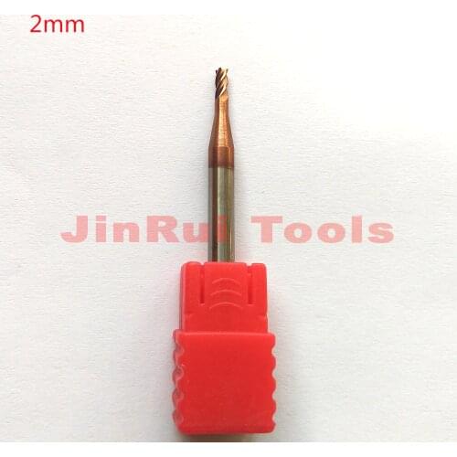 1pc 2mm HRC55 4 Flutes Flat Square Solide Carbide End Mills CNC router bit milling cutter Tools Knife fresa