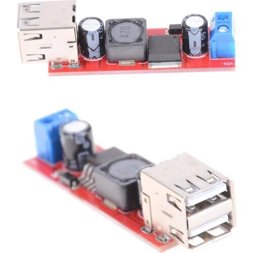1PC DC 6V-40V To 5V 3A Double USB Charge DC-DC Step-down Converter Module 59mm x 21mm x 17mm