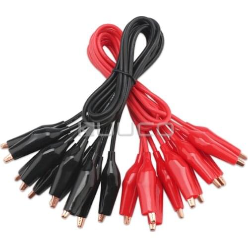 10 PCS/LOT Alligator Clips Electrical Cable Leads Double-ended Crocodile Roach Clip DIY Test Leads/Jumper Wire