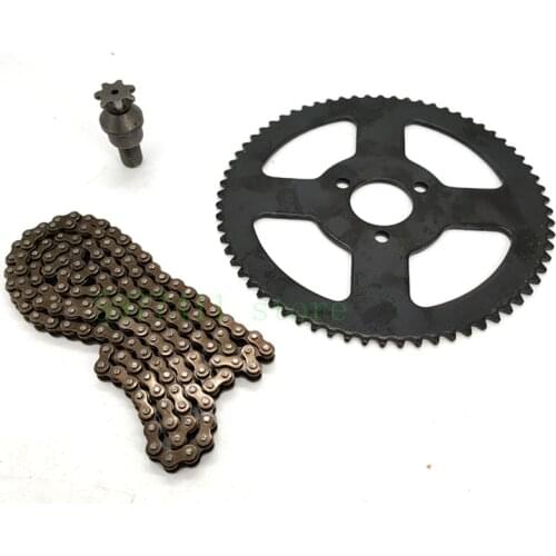 25H Chain 144 Links, 25H 68 teeth Rear Sprocket ,6 teeth sprocket shaft For Electric tricycle Mini moto Pocket Bike ATV Quad