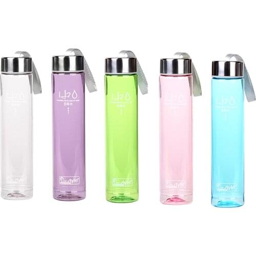 280ML Portable Transparent Bike Bicycle Sports Unbreakable Plastic Water Bottle