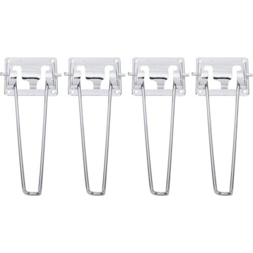 4Pcs Table Legs Practical Table Feet Home Table Computer Desk Legs (Silver)